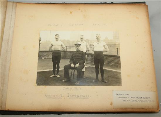 An unusual album of sixty two George V police self-defence photographs,